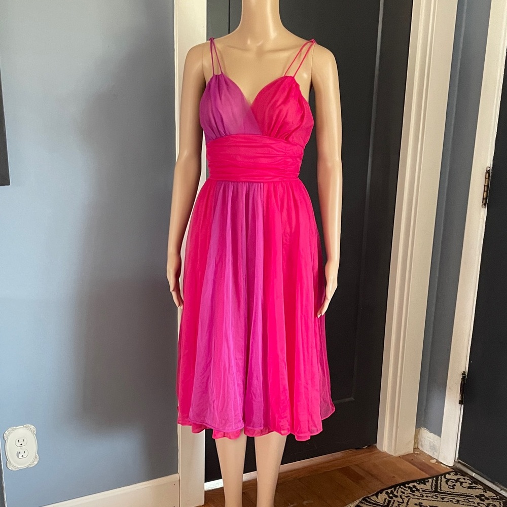Vanity Fair Vibrant Pink Midi Dress